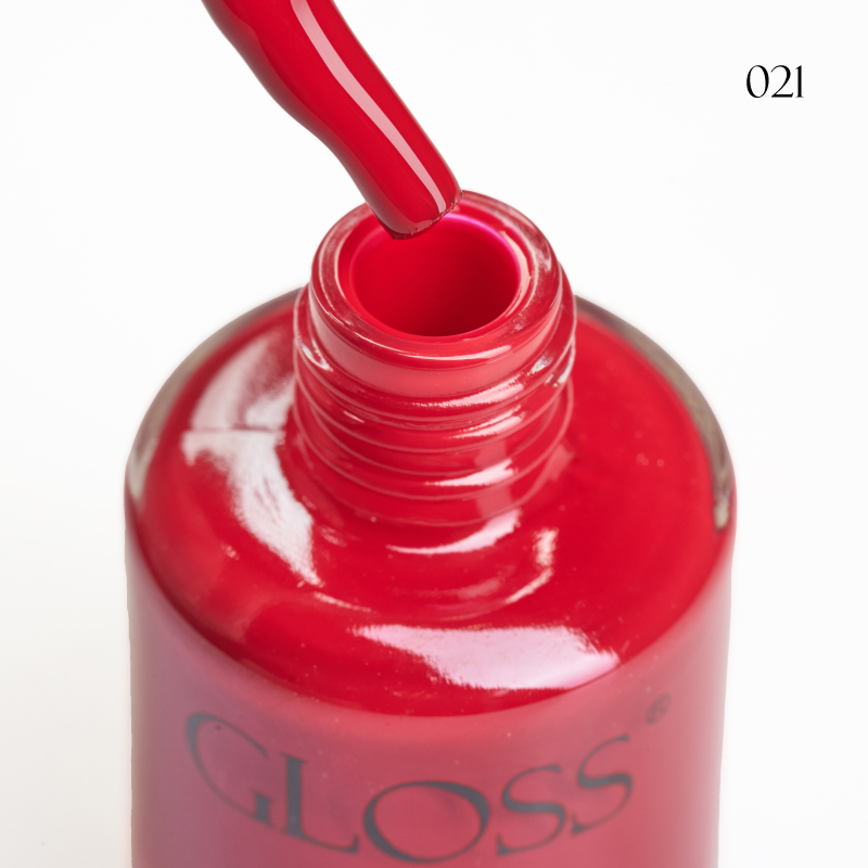 Lacquer Nail Polish GLOSS 021 (crimson red), 11 ml